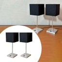 Ver imagem 1 de Kit 2 Abajur Luminária de Mesa Clássico Quadrado com Interruptor Decoração Casa, Sala, Quarto