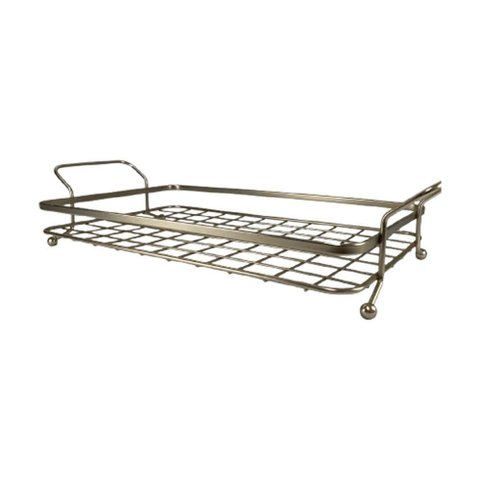 Bandeja de Café da Manhã Tipo Grade Linha Cromo Fosco Arthi - Inox