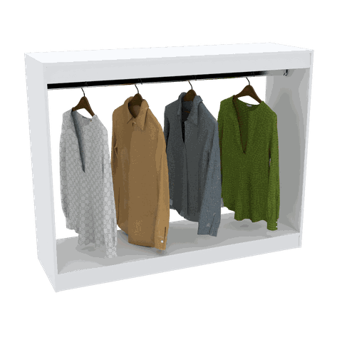 BALCAO ARARA EM ILHA M442.B (CENTRO, LOJA, CABIDEIRO, ROUPAS) MUNDI MOVEIS