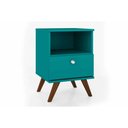 Ver mais imagens de Mesa Lateral P/ Sala Rt3019 C/ 1 Gaveta Mel - Movelbento