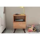 Ver imagem 1 de Mesa Lateral P/ Sala Rt3019 C/ 1 Gaveta Mel - Movelbento