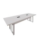 Ver imagem 4 de Mesa de Reunião Retangular F5 Office Industrial sem Gavetas 270cm Cinza F5