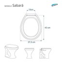 Ver imagem 5 de Tampa de Vaso Decorado Golfinhos Sabara para Bacia Icasa Convencional