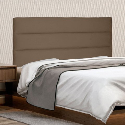 Cabeceira Suspensa King 195cm Suede La Itáliana Marrom
