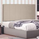Ver imagem 1 de Cabeceira Suspensa Solteiro 90cm Suede Ravenna Bege