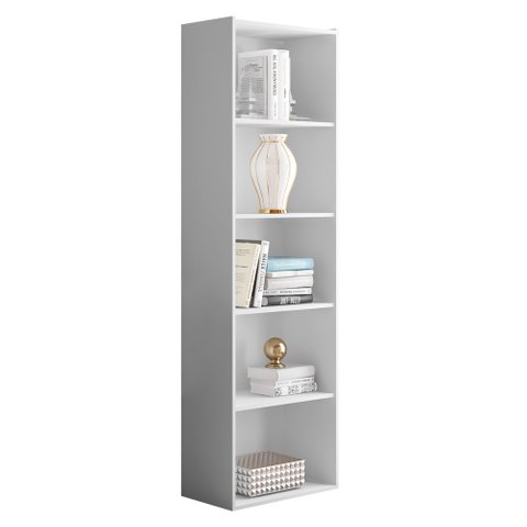 Estante Livreiro Organizador Multiuso Luiza 5 Nichos Branco - Desk Design