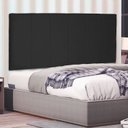 Ver imagem 1 de Cabeceira Suspensa Solteiro 90cm Suede Ravenna Preto