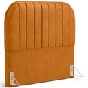 Ver imagem 1 de Cabeceira Cama Box King Estofada Orgânica 195cm Alice W01 Couríssimo Whisky - Lyam Decor