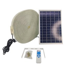 Fita de Led Solar com Placa Solar Iluminação Decoração Sanca Teto Luz Gesso Rebaixado Casa Comercio  - 1