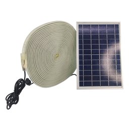 Fita de Led Solar com Placa Solar Iluminação Decoração Sanca Teto Luz Gesso Rebaixado Casa Comercio  - 4