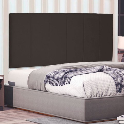 Cabeceira Suspensa Queen 160cm Suede Ravenna Marrom
