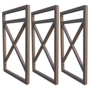 Ver imagem 1 de Suporte De Prateleira Estilo Industrial Kit Três Peças 20x37:Marrom