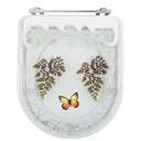 Ver imagem 1 de Tampa para Vaso Incepa Acrílico Calypso Branco com Borboleta Amarela