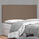Ver imagem 1 de Cabeceira Suspensa Solteiro 90cm Suede Tania Marrom