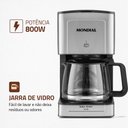 Ver imagem 4 de Cafeteira Elétrica Mondial Dolce Arome C-44-32x-si Preto/inox 220v