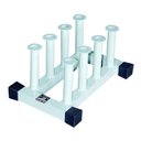 Ver imagem 1 de Suporte Barra de Chão (8 Barras) Aço e Tubo Pintado Branco