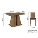 Ver imagem 3 de Conjunto Sala de Jantar Mesa Tampo de Madeira 4 Cadeiras Rustic/preto Marilyn Madesa