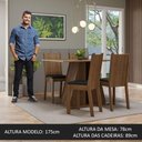 Ver imagem 4 de Conjunto Sala de Jantar Mesa Tampo de Madeira 4 Cadeiras Rustic/preto Marilyn Madesa