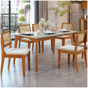 Conjunto Mesa Monalisa com 6 Cadeiras Rainha - Nesher