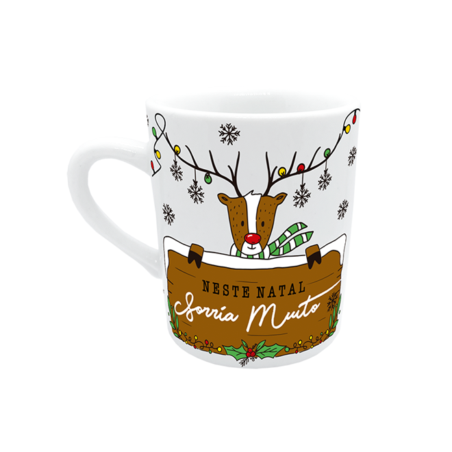 Caneca de Porcelana com Coador Rena - Natal Mágico - 2