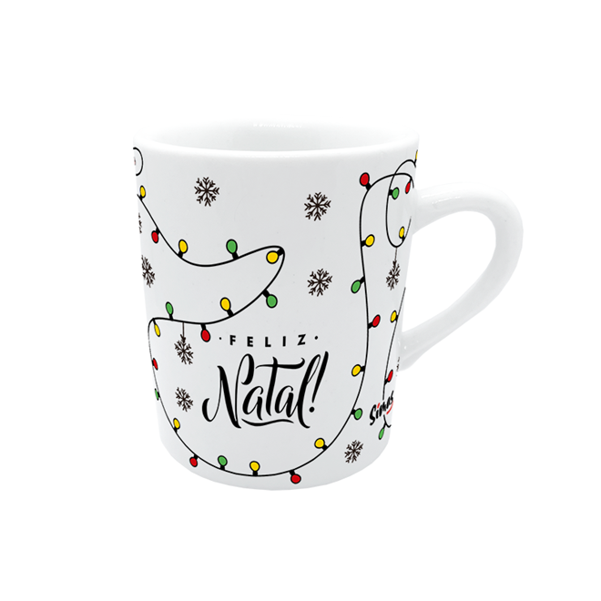 Caneca de Porcelana com Coador Rena - Natal Mágico