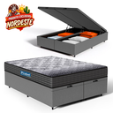 Ver imagem 4 de Cama Box Baú com Colchão de Espuma D60 Double Face Guarda Costas Comfort Force Probel Queen 158cm