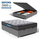 Ver mais imagens de Cama Box Baú com Colchão de Espuma D60 Double Face Guarda Costas Comfort Force Probel Queen 158cm