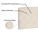 Ver imagem 4 de Cabeceira Suspensa Queen 160Cm Suede Tania Bege