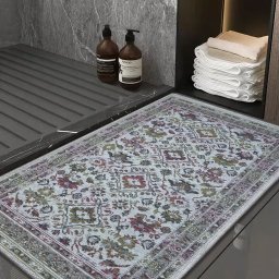 1 Tapete Banheiro Antiderrapante Absorve 50x80 Js Fu Med M51 - 5