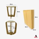 Ver imagem 7 de Mesa de Canto Sala de Estar Canadá com Base Clássica Curva Castanho - Arkell