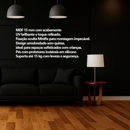 Mesa de Canto Sala de Estar Canadá com Base Clássica Curva Castanho - Arkell - 6