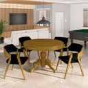 Ver imagem 7 de Conjunto Mesa de Jogos Carteado Bellagio Tampo Reversível e 4 Cadeiras Madeira Poker Base Estrela Ve