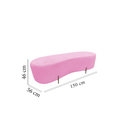 Ver imagem 5 de Puff Decorativo Orgânico Alana Suede Rosa Bebê