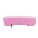 Ver imagem 2 de Puff Decorativo Orgânico Alana Suede Rosa Bebê