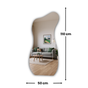 Ver imagem 6 de Espelho Orgânico Decorativo para Sala Quarto Banheiro Hall e Escritório 110x50 Brinovar