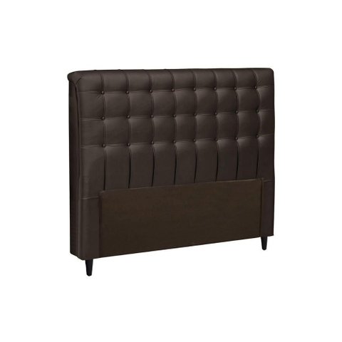 Painel de Cama Box Estofada Casal Dama Plus Suede Marrom Chocolate - Simbal