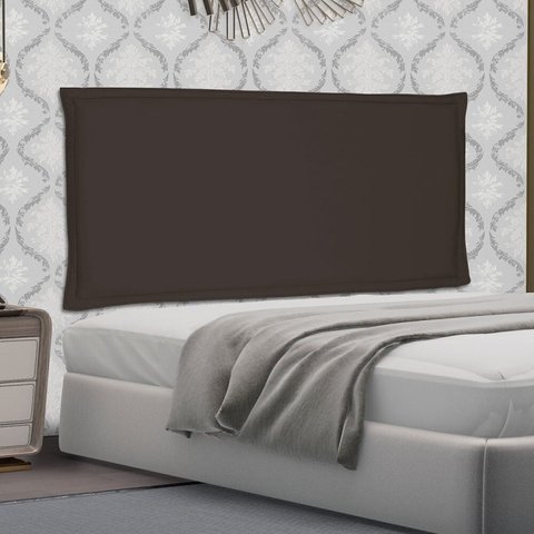 Cabeceira Suspensa Casal 140cm Suede Veneza Marrom