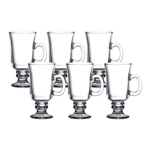 Jogo com 6 Xícaras Irish Coffee em Vidro 245 Ml - Dynasty