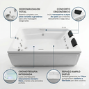 Ver imagem 4 de Banheira de Hidromassagem Dupla Acrilbath Top Line Ouro Fino com Cromoterapia LED e Apoios para Cabeça 170cm em Acrilico 220V Branco