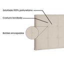 Ver imagem 4 de Cabeceira Suspensa Solteiro 90cm Suede Verona Bege