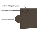 Ver imagem 4 de Cabeceira Suspensa Solteiro 90cm Suede Verona Marrom