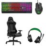 Kit Gamer THUNDER com Cadeira Preto Headset Mouse Teclado - 1