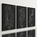Ver imagem 1 de Kit 3 Quadro Decorativo Circuitos Formula Carro Interlagos Qualidade Premium 28x20cm