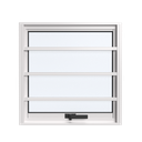 Ver imagem 1 de Janela Maxim-Ar com Grade 60CMX60CM em Alumínio Branco com Vidro Jateado– Vitrolar