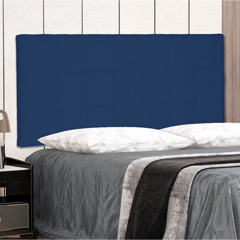 Cabeceira Suspensa Queen 160cm Suede Verona Azul