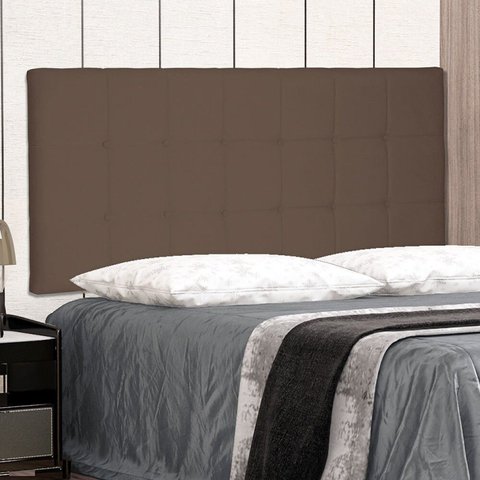 Cabeceira Suspensa Queen 160cm Suede Verona Marrom