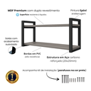 Ver imagem 2 de Prateleira Suspensa Parede Estilo Industrial Mdf Premium com Suportes em Aço Preto