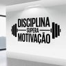 Adesivos de Parede Academia Disciplina Supera Motivação-Pequeno 24x48cm - 1