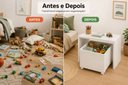 Ver imagem 5 de Mesa Infantil com Bau Organizador Branco com Rodízios Quarto