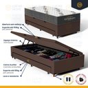 Ver mais imagens de Cama Box Baú com Colchão de Espuma D33 Ortobom Airtech 100 + Auxiliar Unique Solteiro 88cm